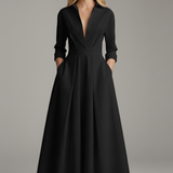 Collared Midi Dress Button-Front Everyday