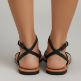 Strappy Flat Sandals Ankle Strap Open Toe