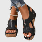 Orthopaedic Sandals Zip Fastening Cushioned Sole