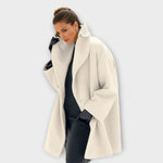 Trinity | Women's Oversized Windproof Coat - White