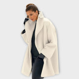 Trinity | Women's Oversized Windproof Coat - White