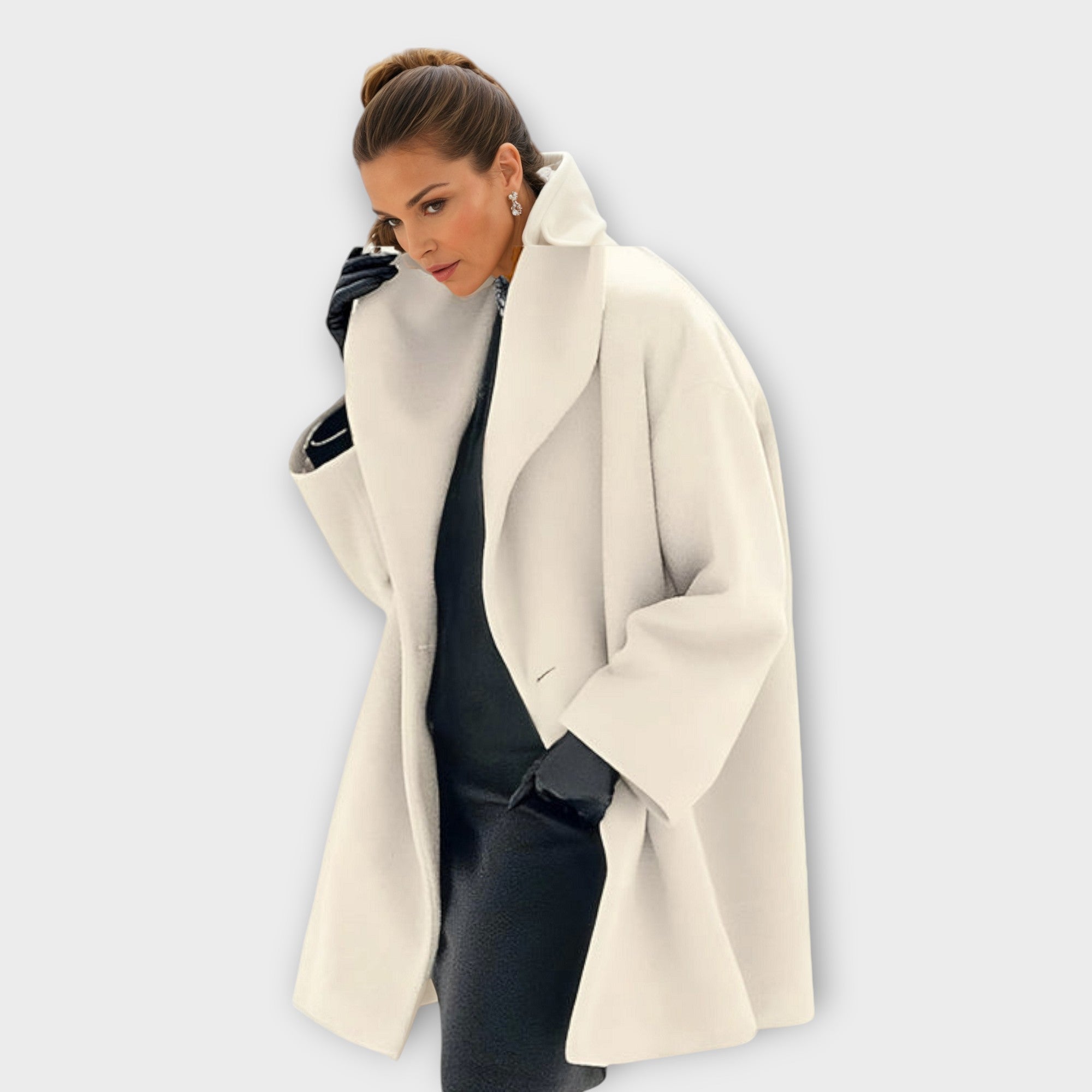 Trinity | Women's Oversized Windproof Coat - White