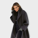 Trinity | Women's Oversized Windproof Coat - Black