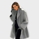 Trinity | Women's Oversized Windproof Coat - Gray