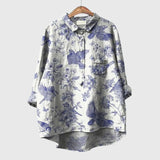 Floral Print Blouse Lightweight Everyday Top