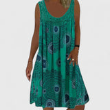 Boho Print Summer Dress Ethnic Everyday Dress