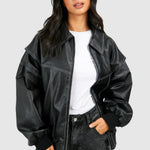 Naomi | Women's Quilted Oversized Puffer Jacket - Black
