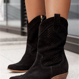 Orthopaedic Boots Block Heel Western Cushioned Sole