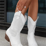 Orthopaedic Boots Block Heel Western Cushioned Sole