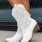 Orthopaedic Boots Block Heel Western Cushioned Sole