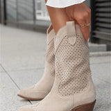 Orthopaedic Boots Block Heel Western Cushioned Sole