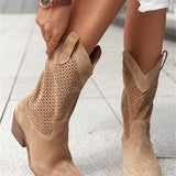 Orthopaedic Boots Block Heel Western Cushioned Sole