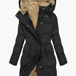 Elsa | Women's Quilted Hooded Puffer Jacket - Black