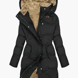 Elsa | Women's Quilted Hooded Puffer Jacket - Black