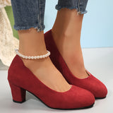 Orthopaedic Block Heels Wide Fit Cushioned Sole