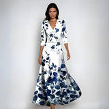 Alyssa | Women's Floral V Neck Wrap Wedding Guest Dress