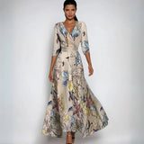 Alyssa | Women's Floral V Neck Wrap Wedding Guest Dress