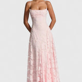 Cowl Neck Maxi Dress Flowy Evening Dress