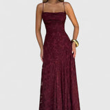 Cowl Neck Maxi Dress Flowy Evening Dress