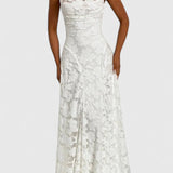 Cowl Neck Maxi Dress Flowy Evening Dress