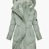 Elsa | Women's Quilted Hooded Puffer Jacket - Green