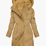 Elsa | Women's Quilted Hooded Puffer Jacket - Yellow