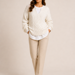 Danielle | Women's Long Sleeve Oversized Cable Knit Jumper — studio hero