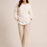 Danielle | Women's Long Sleeve Oversized Cable Knit Jumper — studio hero