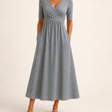 Ophelia | Women's V Neck Wrap Midi Dress