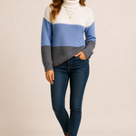 Mary | Women's Oversized Relaxed Fit Cashmere Feel Turtleneck Jumper — studio hero