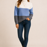 Mary | Women's Oversized Relaxed Fit Cashmere Feel Turtleneck Jumper — studio hero