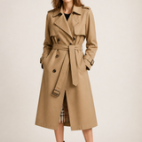 Rachel | Women's Double Breasted Belted Longline Trench Coat