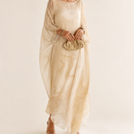 Anne | Women's Long Sleeve Oversized Maxi Dress - Orange