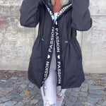 Constance | Women's Hooded Oversized Relaxed Fit Parka - Grey