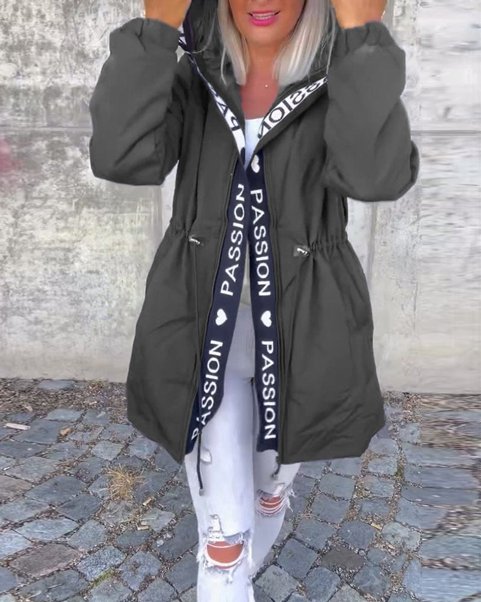 Constance | Women's Hooded Oversized Relaxed Fit Parka - Navy Blue