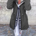 Constance | Women's Hooded Oversized Relaxed Fit Parka - Navy Blue