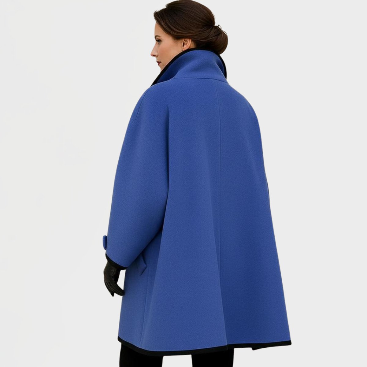 Millie | Women's Oversized Wool Blend Coat - Blue