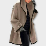 Millie | Women's Oversized Wool Blend Coat - Khaki