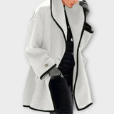 Millie | Women's Oversized Wool Blend Coat - White