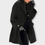 Millie | Women's Oversized Wool Blend Coat - Black
