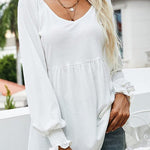 Amelia | Women's Long Sleeve V Neck Blouse