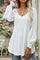 Amelia | Women's Long Sleeve V Neck Blouse - White