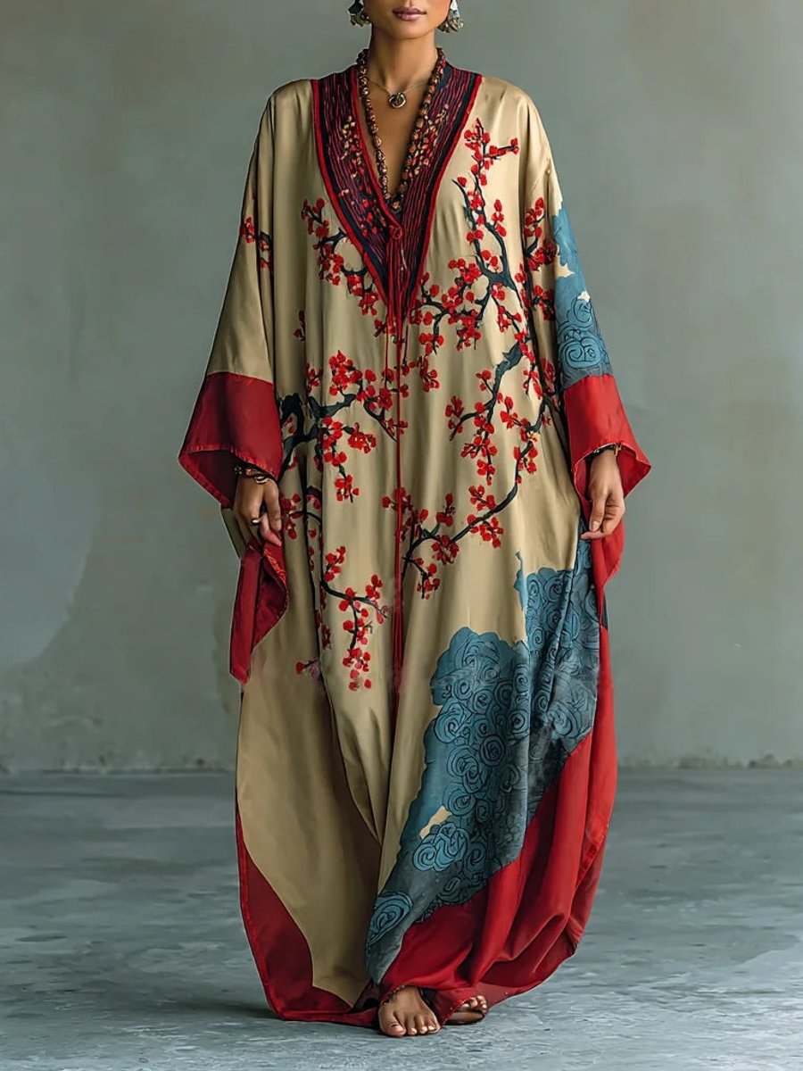 Samantha | Women's Long Sleeve Floral Maxi Dress