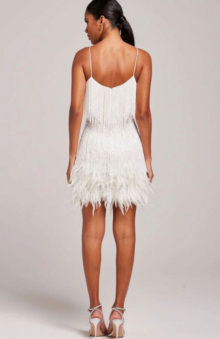 Cecilia | Women's V Neck Fringe Mini Cocktail Dress