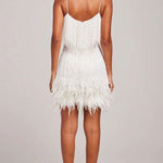 Cecilia | Women's V Neck Fringe Mini Cocktail Dress