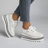 Amelie | Women's Platform Wedge Trainers Oxford Shoes