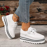 Amelie | Women's Platform Wedge Trainers Oxford Shoes
