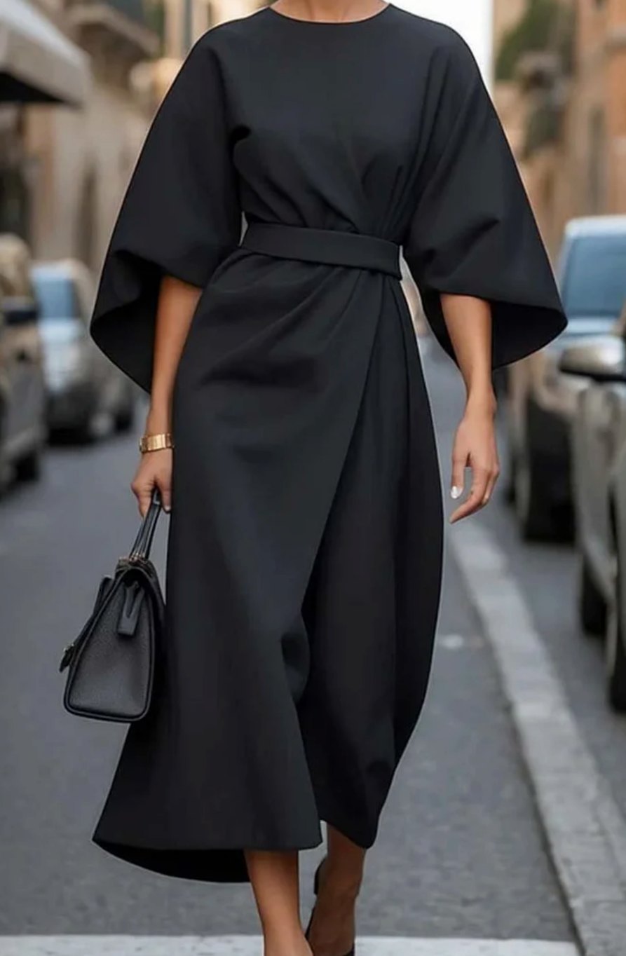 Cassandra | Women's Belted Midi Dress