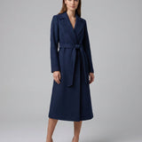 Yvette | Women's Belted Wool Blend Longline Trench Coat