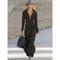 Darlene | Women's Long Sleeve Oversized Maxi Dress - Black